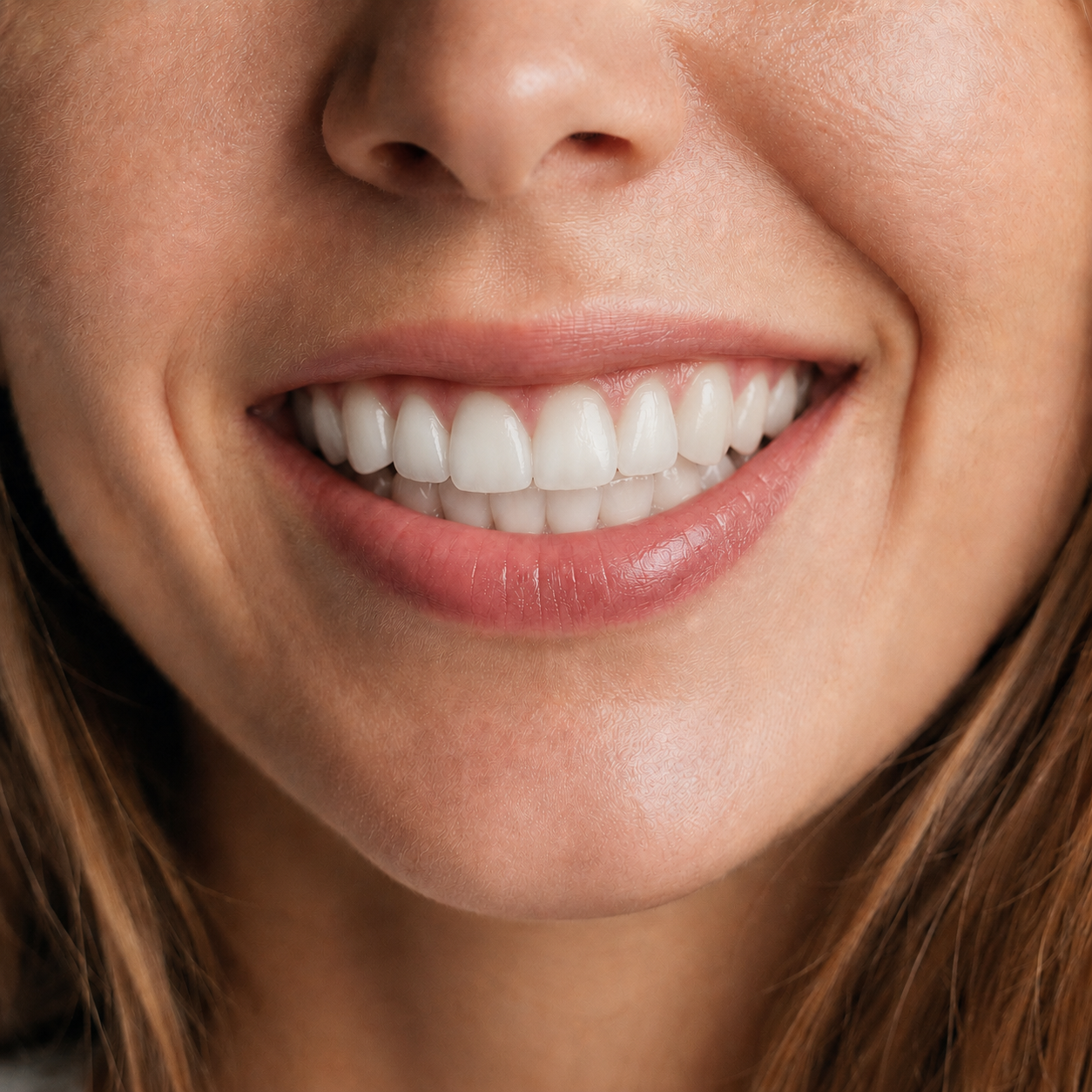 Resultat efter avslutad Invisalign-behandling — rakt och jämnt leende